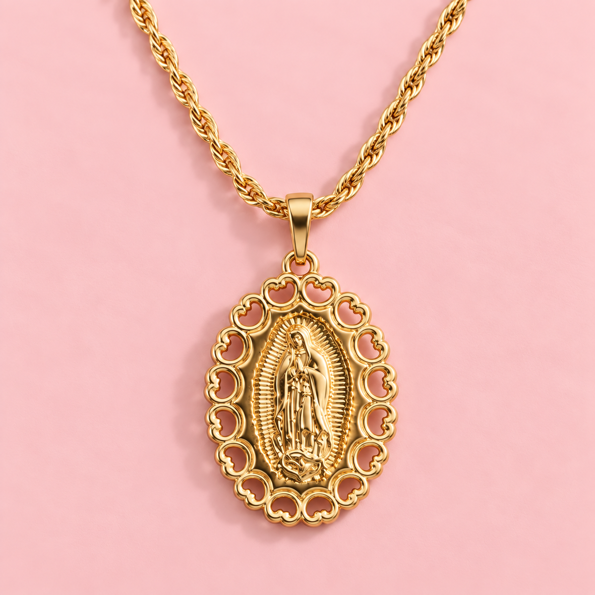 Our Lady of Guadalupe Everyday Necklace – 14K Gold Plated