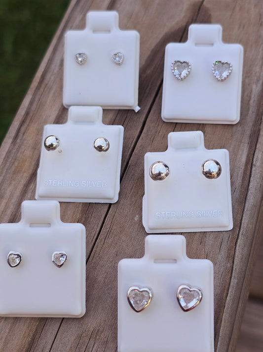 Ball Studs Sterling Silver Bolas de plata 925 topitos aretes - Fui Fuiu Jewelry