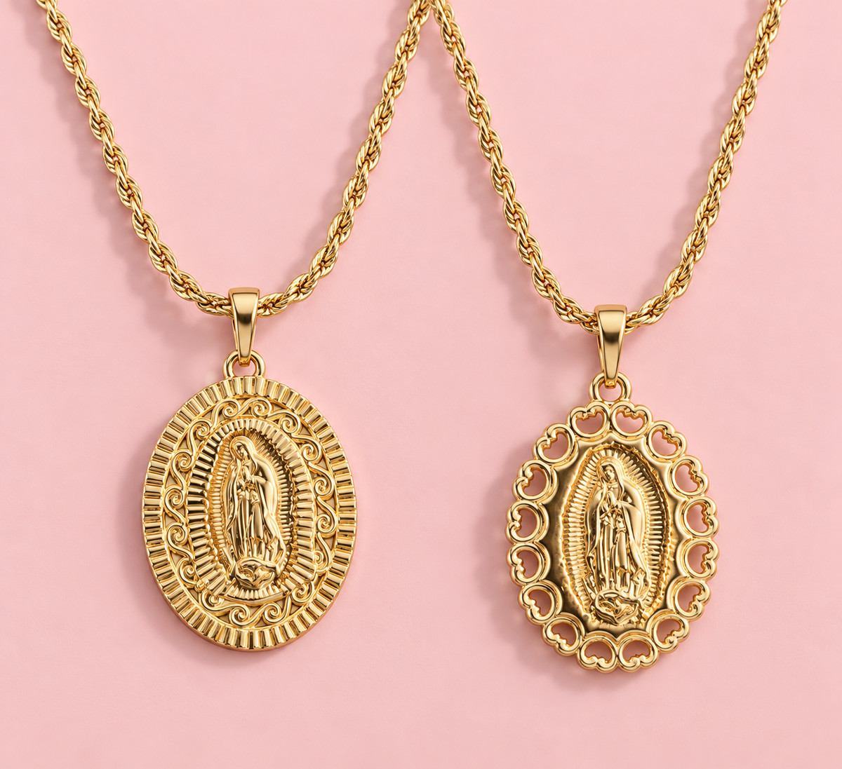 Our Lady of Guadalupe Everyday Necklace – 14K Gold Plated