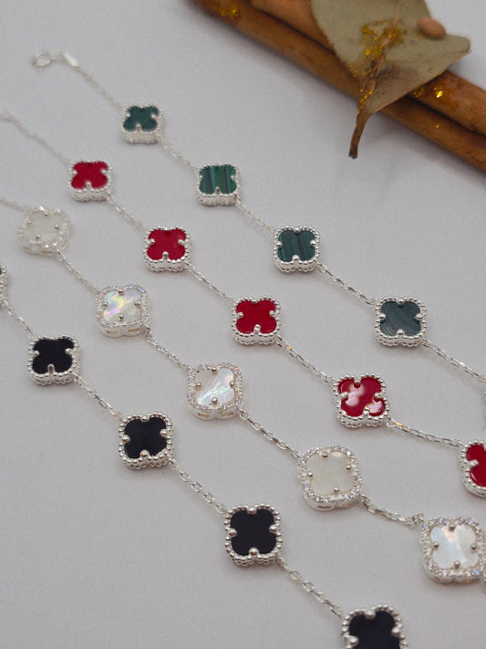 Bracelets 925 Sterling Silver Plata pulsera flor - Fui Fuiu Jewelry