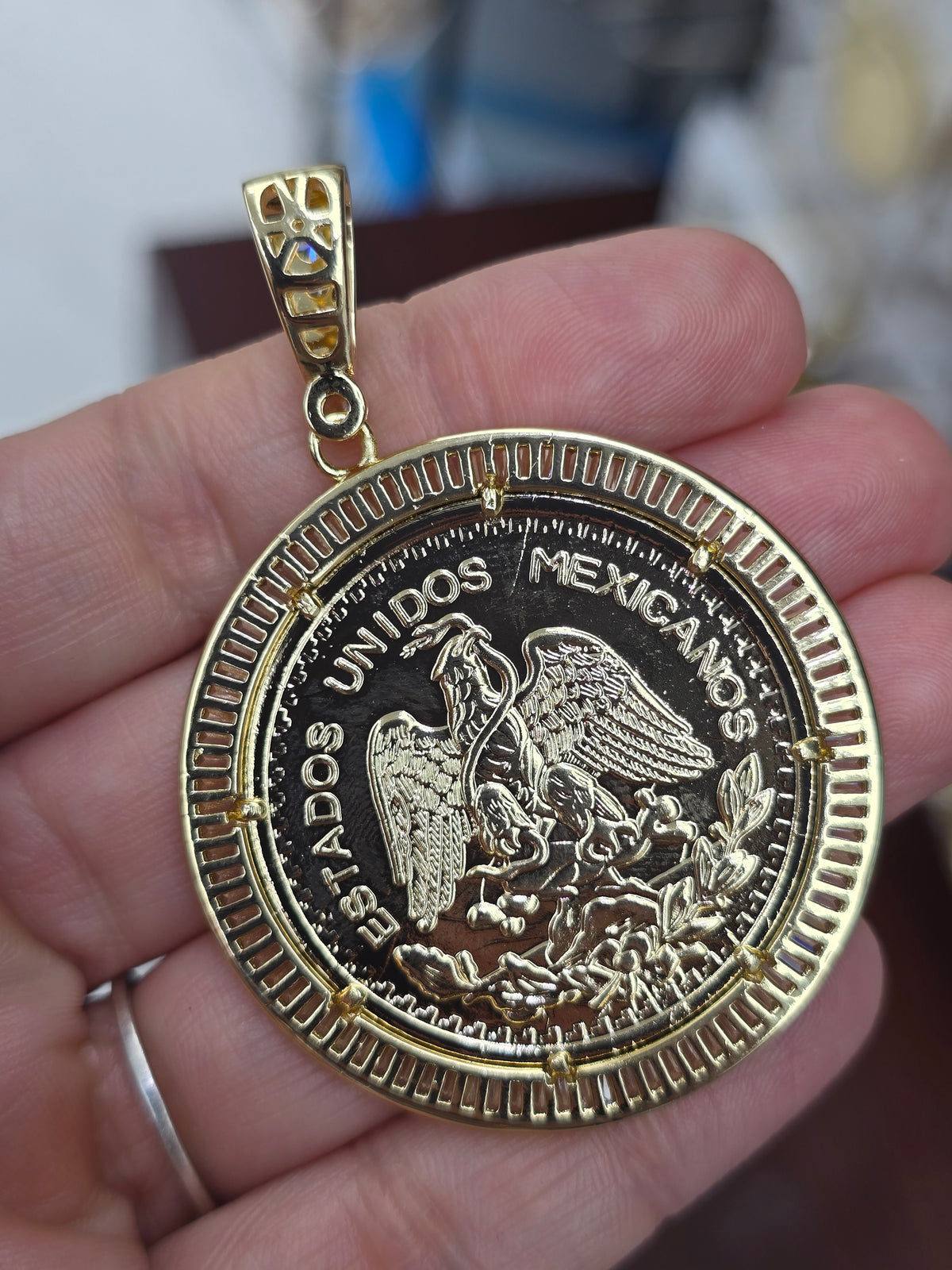 Centenario Centenary medal medalla Centenario 14K Gold laminado - Fui Fuiu Jewelry