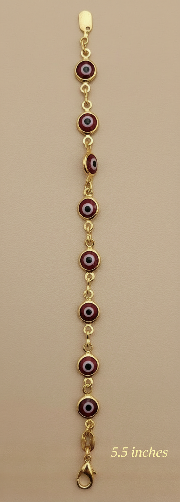 Pulsera con ojo turco ojo de suerte para nin@s bracelet and chain Brasilian Gold  pulsera Oro Brasilero 14K - Fui Fuiu Jewelry